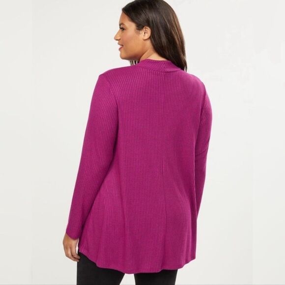 Lane Bryant Swing Collection Ribbed Knit Mock Neck Long Sleeve Hybrid Size 18/20 - Picture 4 of 10